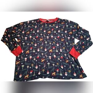 EUC Christmas Holiday Pajamas long sleeve Top - Women -Size Large